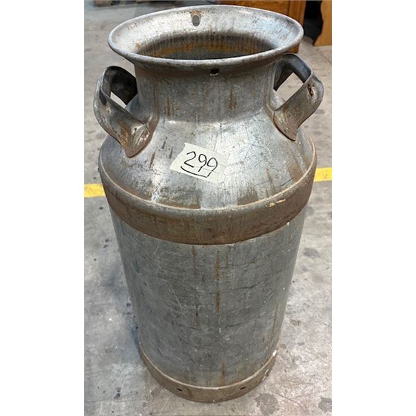 Vintage steel milk can