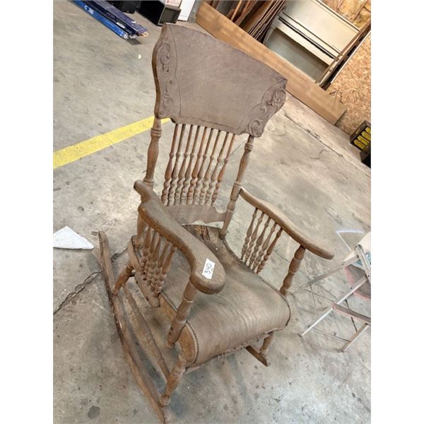 Antique Spindle Back Rocking Chair (turn of the century)
