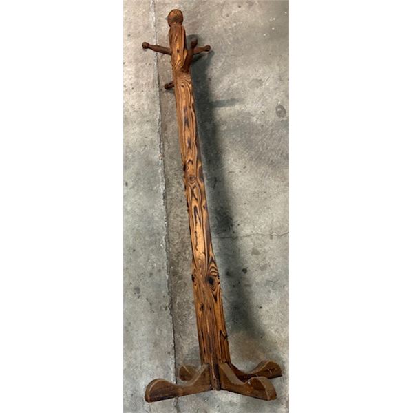 Rustic, solid wood, natural coat rack