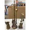 Image 1 : Vintage brass fireplace tool set