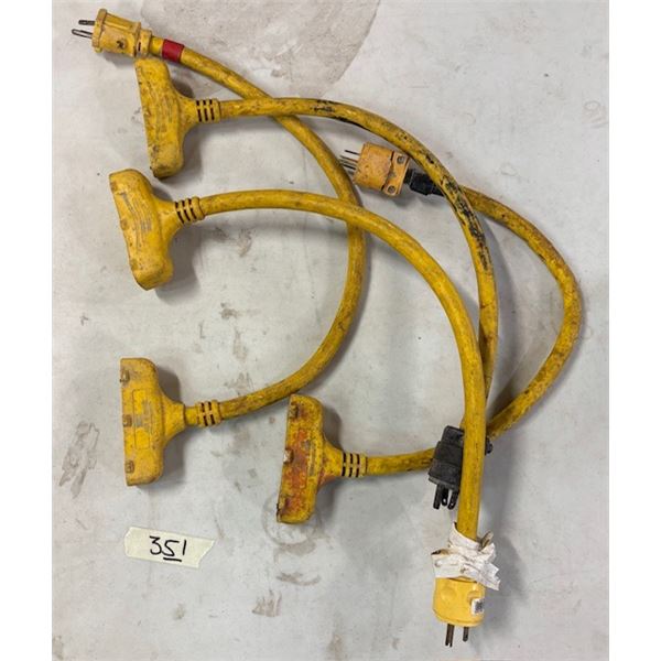 Heavy duty trip, tape extension cord x4