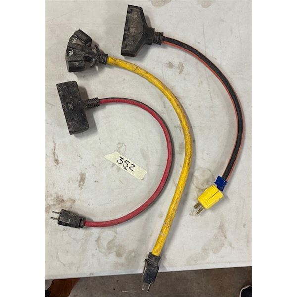 Heavy duty trip extension cord x 3