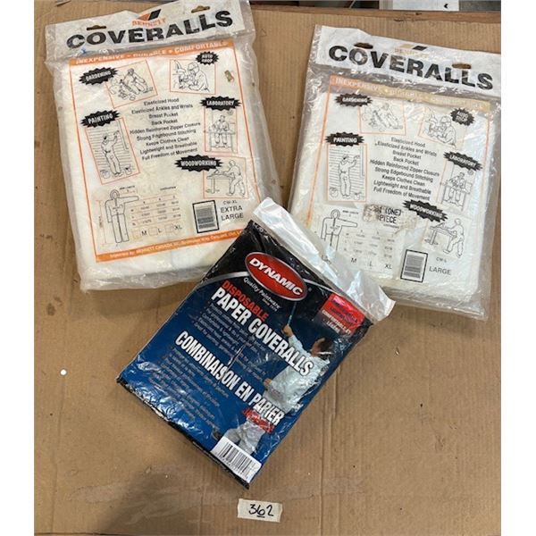 Disposable Cover Alls x 3