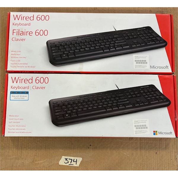 NEW Microsoft Wired 600 Keyboard x2
