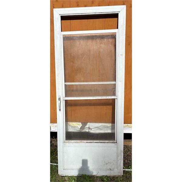 Vintage Aluminum Screen Door 32” x 78”