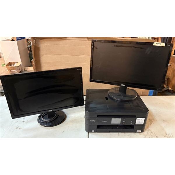 ACER Monitor (K212HQL) x 2 / Brother Printer (MFCJ690DW) x 1