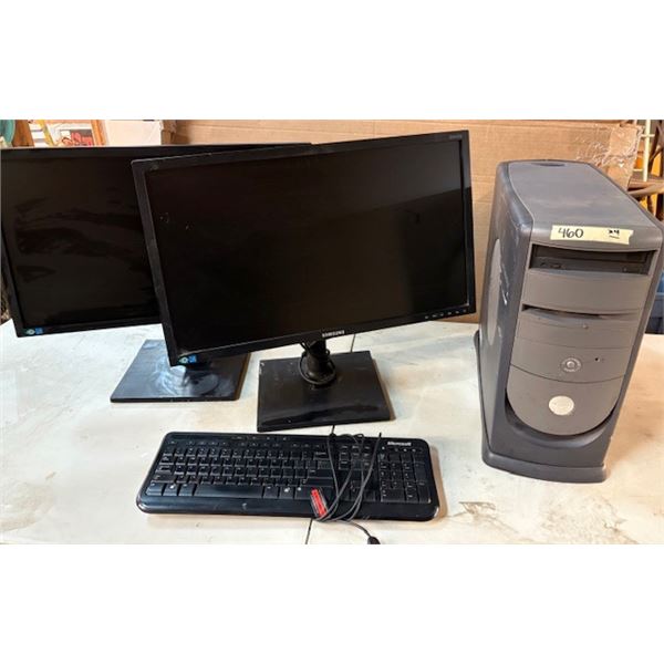 DELL Tower x 1 / Microsoft Keyboard x 1 / Samsung Monitors (S24C450) x 2