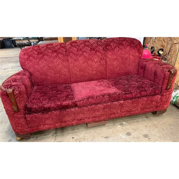 Vintage Art Deco Three Seater Sofa
