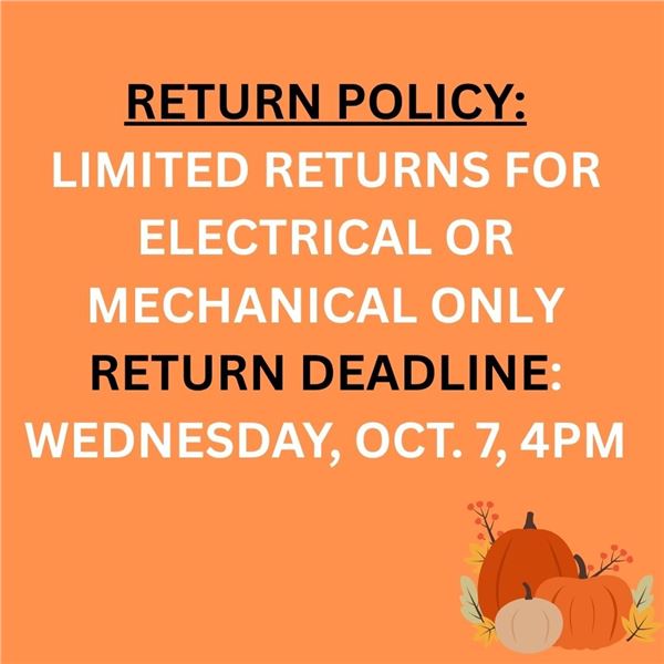 RETURN POLICY