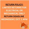 Image 1 : RETURN POLICY