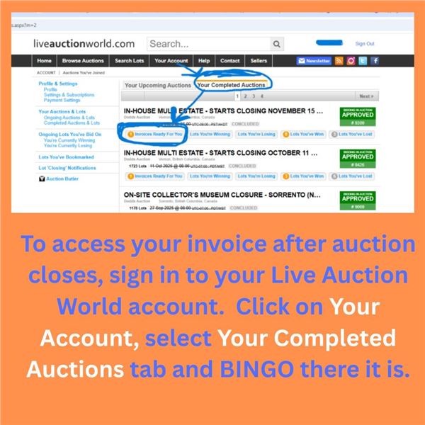 HOW TO ACCESS YOUR INVOICE
