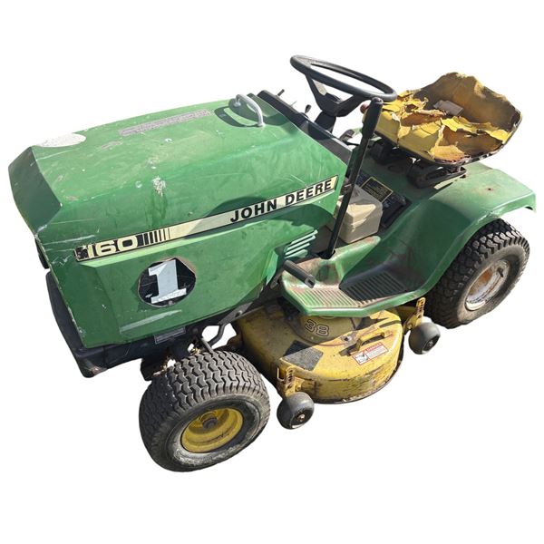 John Deere 160 Riding Mower 38 inch deck FB460V motor runs good needs a new seat
