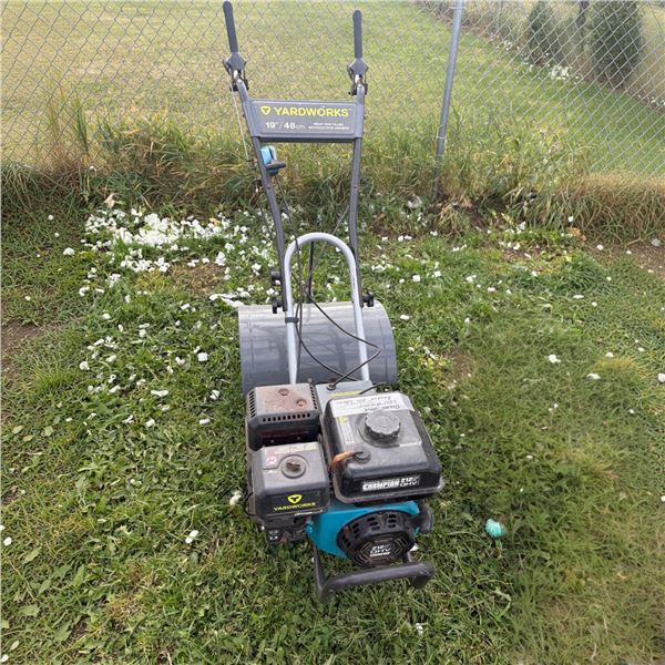 Yardworks 19 inch Rear Tine Tiller Champion 212 motor good shape (direct drive)