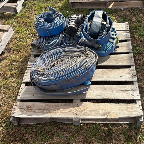 Pallet of water pump discharge hose