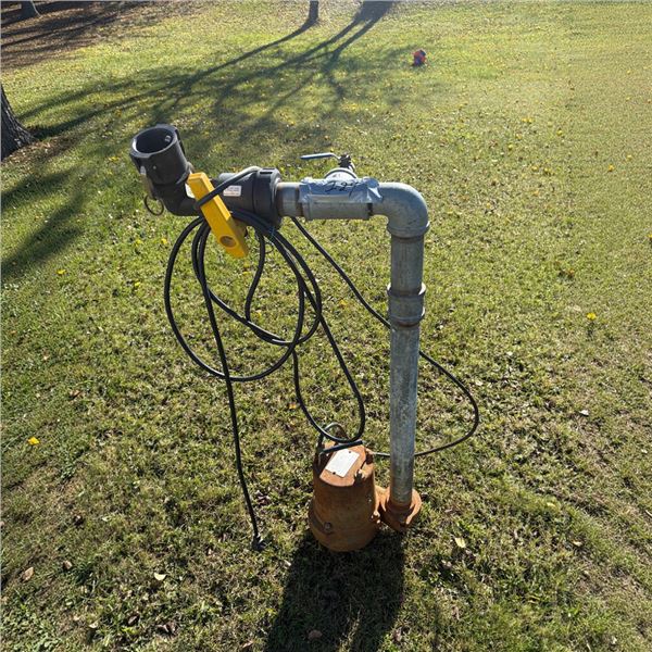 Sump Pump 110 Volt with Hook Up Pipe