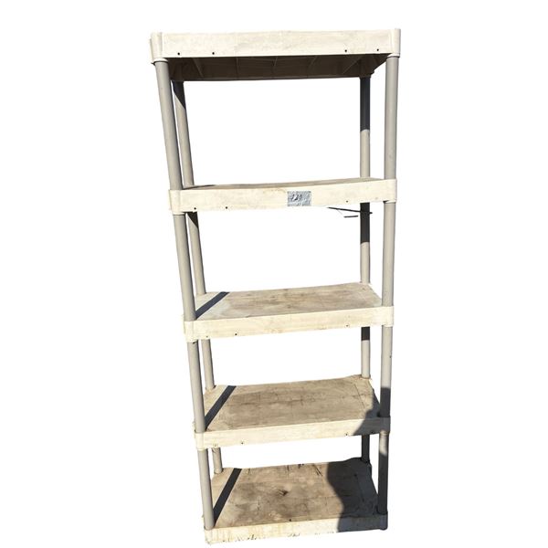 Plastic 5 shelf - tan color