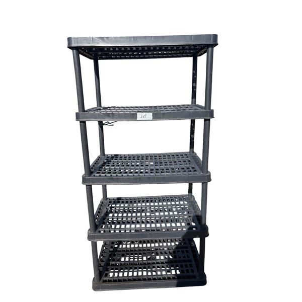 Plastic 5 shelf - black color