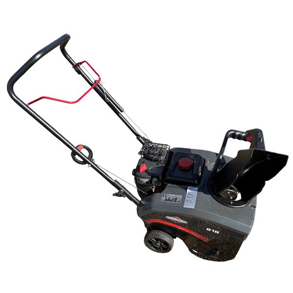 Briggs & Stratton model 618 snow blower 18 inch with 127 cc gas engine - new shape