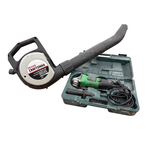 Hitachi angle grinder with Craftsman Blower / Vac