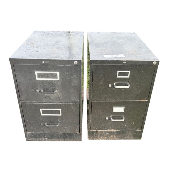 2 Black file cabinets