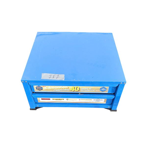 Princess Auto 2 drawer tool box (new shape) color blue
