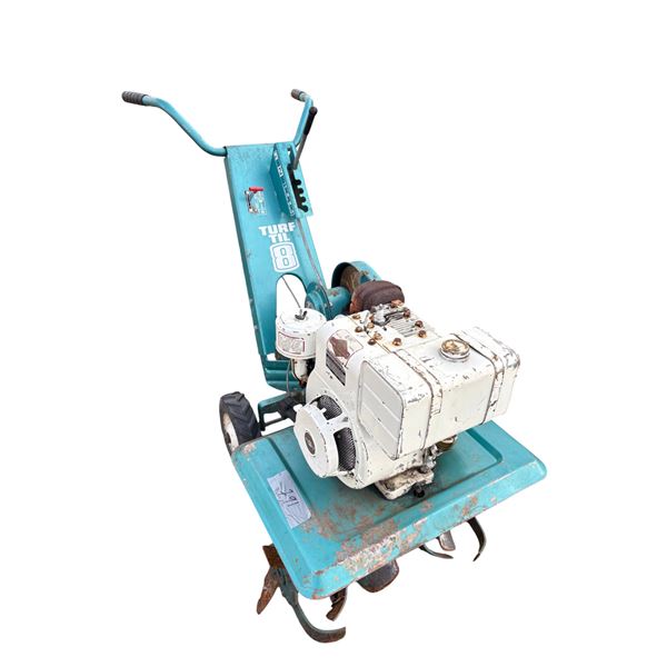 Turf Til 8 HP Briggs and Stratton tiller - runs good, 4 cycle gas