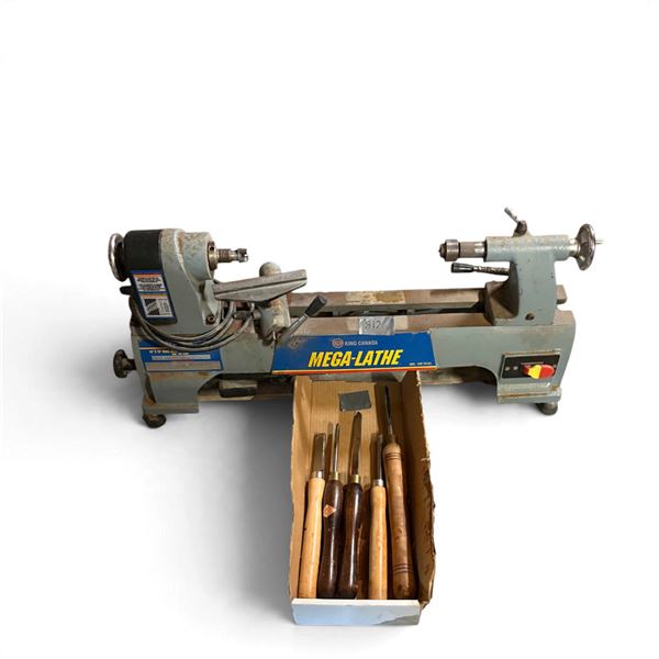 King Mega Lathe 10 inch X 16 inch c/w Basic Turning Tools