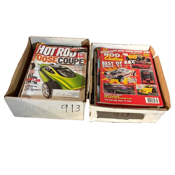 2 Boxes Of Magazines -  Hot Rods and Muscle Cars