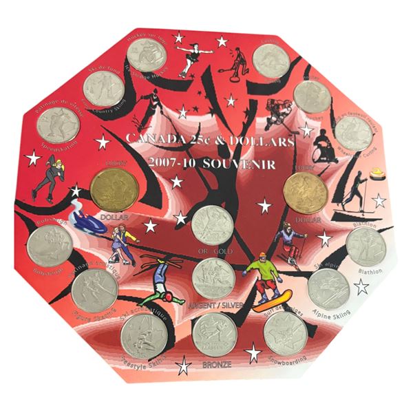 Canada 25 cent and Dollar 2007 - 10 Souvenir
