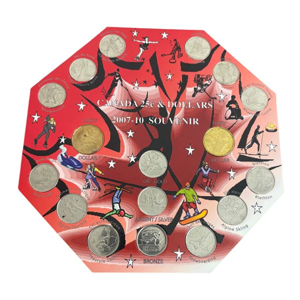 Canada 25 cent and Dollar 2007 - 10 Souvenir