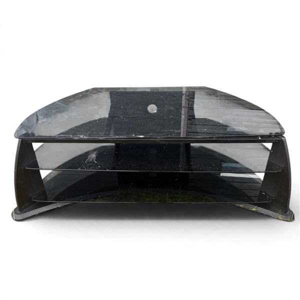 Black Glass TV Stand
