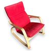 Image 1 : Red Cloth / Fabric Rocking Chair