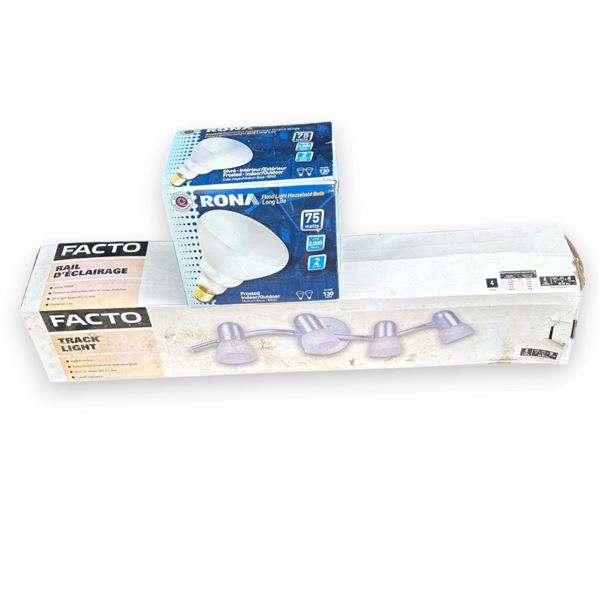 Rona Flood Light and Facto Track Light - both NEW in box!
