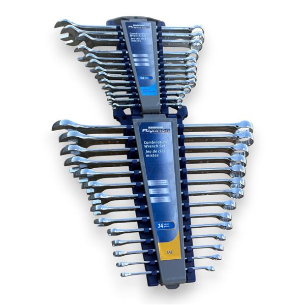 2 Sets Combination Wrenches Standard & Metric
