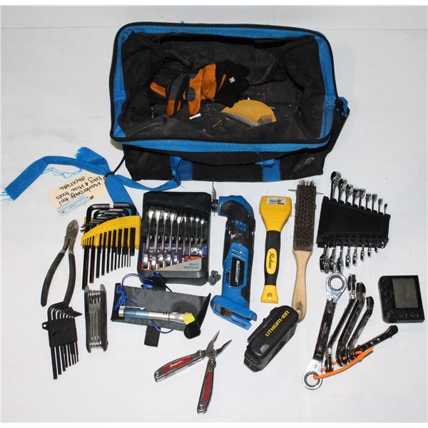MASTERCRAFT TOOL BAG AND MISC TOOLS