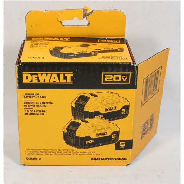 APPEARS NEW DEWALT LITHIUM ION BATTERY PACK 2PCS.