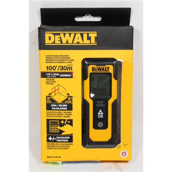 DEWALT LASER DISTANCE MEASURER 100'/30M RANGE