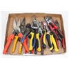 Image 1 : LOT OF ASSORTED SNIPS, PLIERS AND CUTTERS