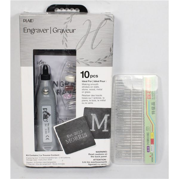 NEW INBOX PLAID ENGRAVER SET WITH 30 PCS. BIT SET