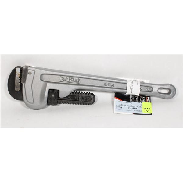 NEW RIDGID ALUMINUM 14" PIPE WRENCH