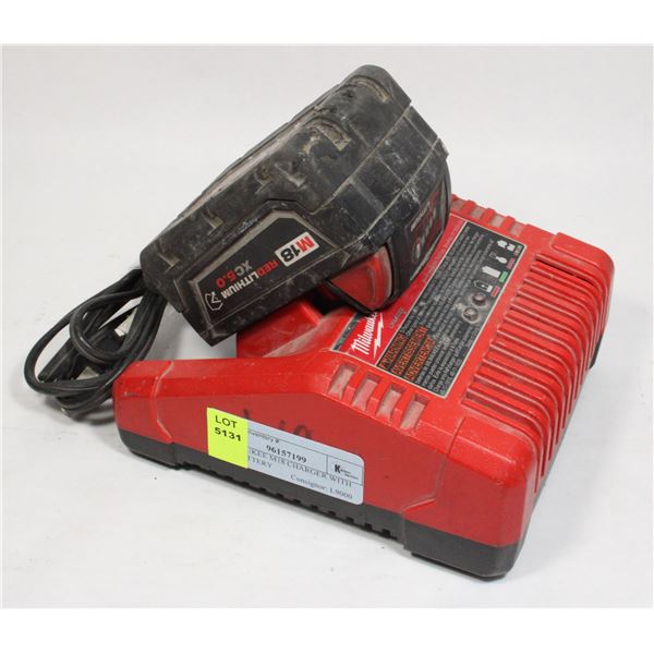 MILWAUKEE M18 CHARGER WITH M18 BATTERY