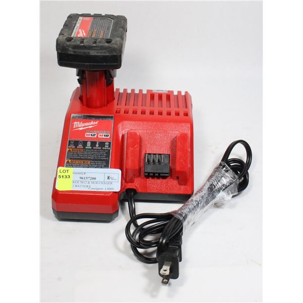 MILWAUKEE M12 & M18 CHARGER WITH M12 BATTERY