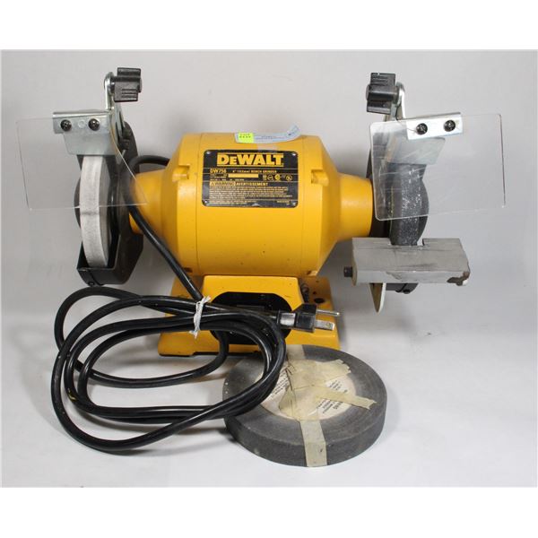 DEWALT BENCH GRINDER WITH SPARE WHEEL