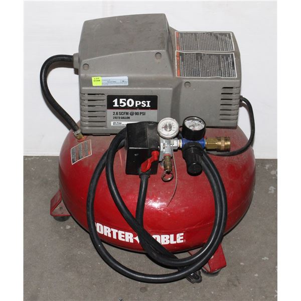 PORTER CABLE 2HP 6 GALLON AIR COMPRESSOR