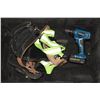 Image 3 : BLACK TOTE WITH TOOL BELT HAMMER HATCHET AND DRILL