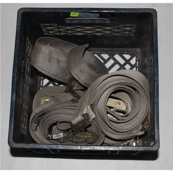 LOT OF 5 SPECIALTY END RATCHET STRAPS