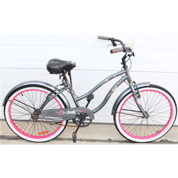 SILVER/PINK COLUMBIA STERLING 24" BIKE