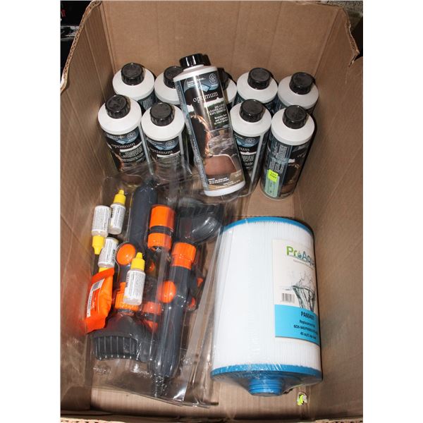 *UNCLAIMED* BOX OF SPA COVER CLEANERS, REPLACEMENT