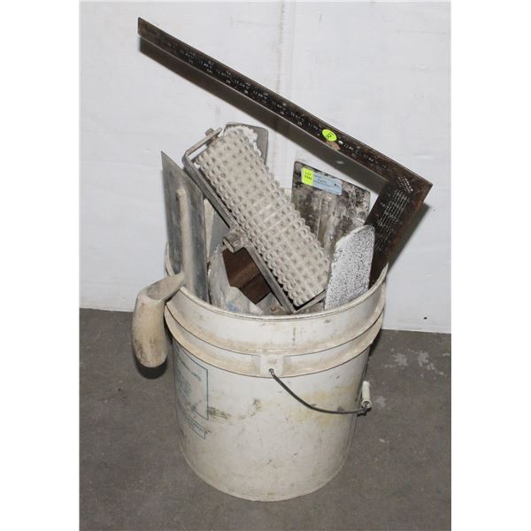 BIN OF CONCRETE TOOLS