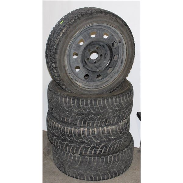 SET OF G3-ICE WINTER TIRES ON RIMS. 225/45R17 91T